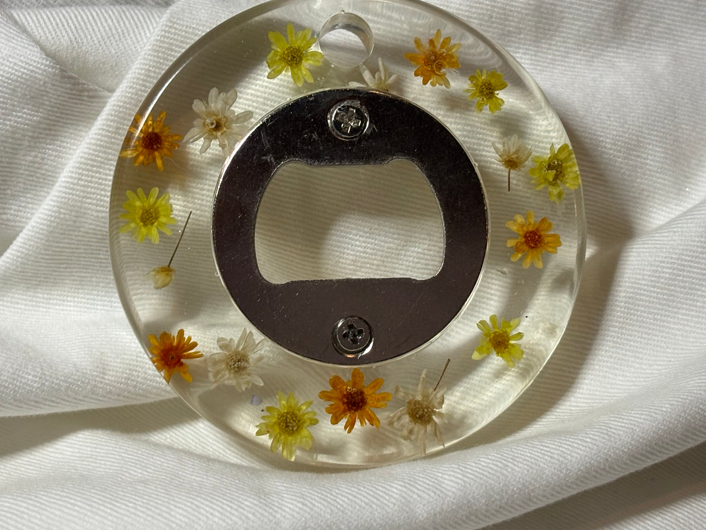 Yellow Floral Bottle Opener