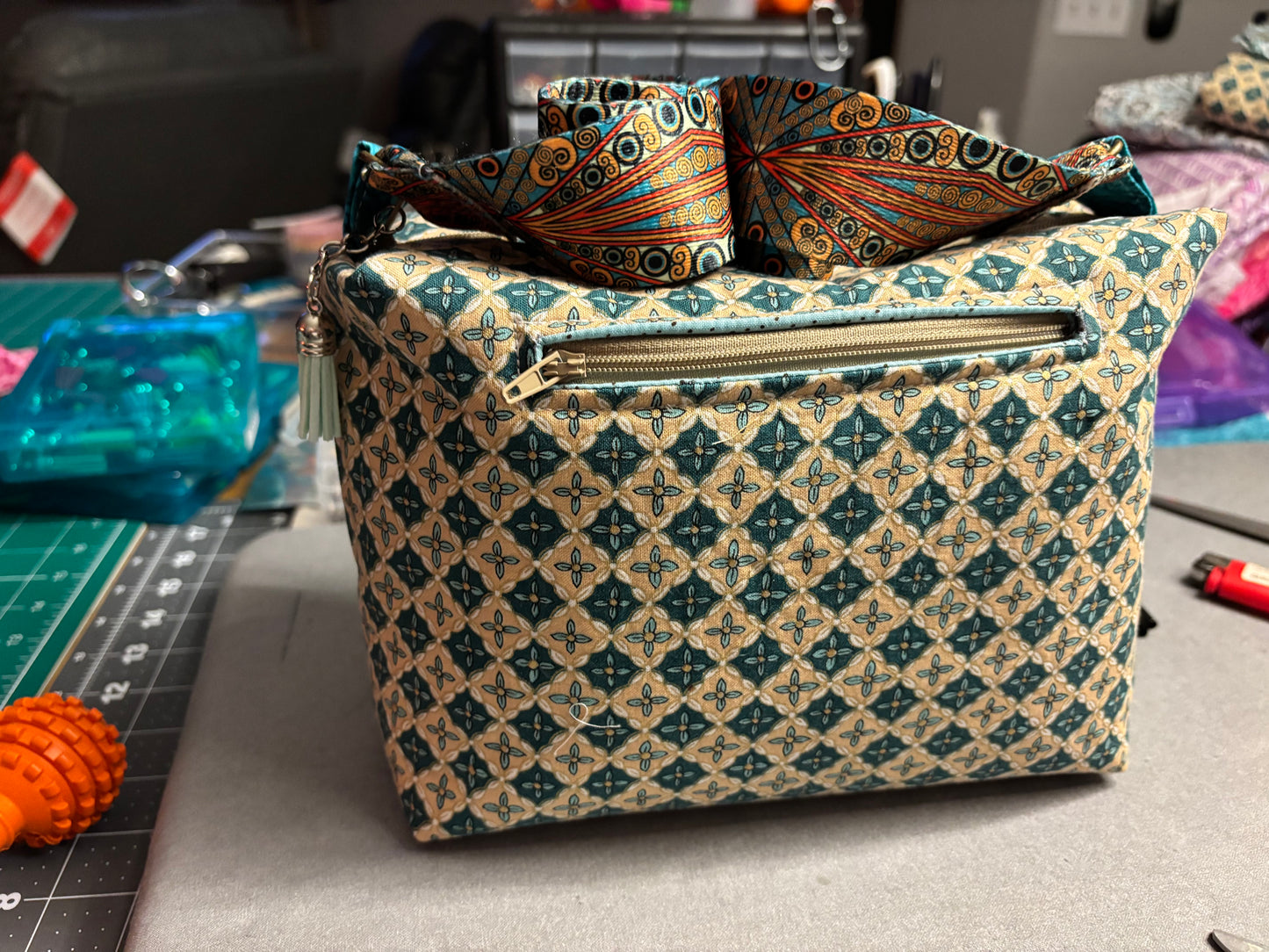 Cotton Arm Candy "Teal Floral"