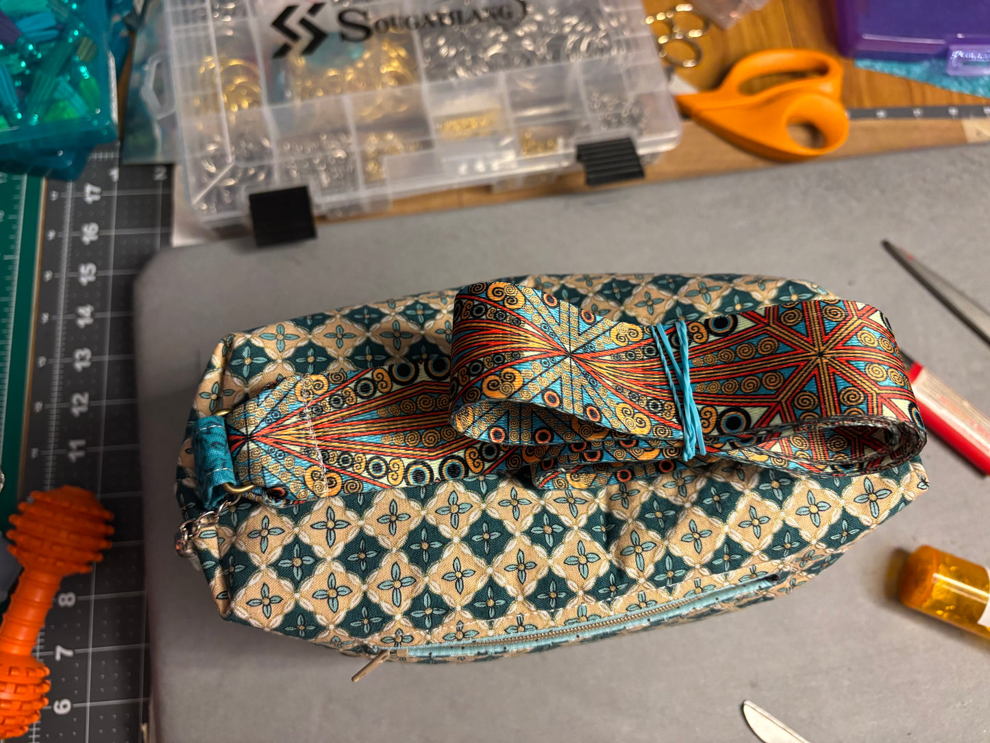 Cotton Arm Candy "Teal Floral"