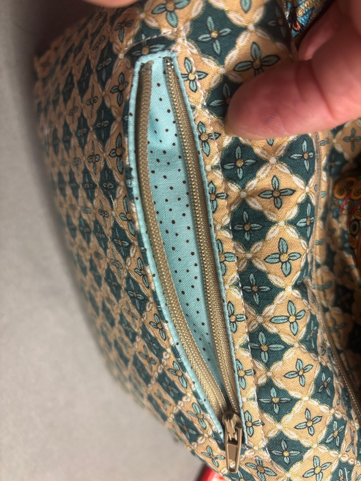 Cotton Arm Candy "Teal Floral"