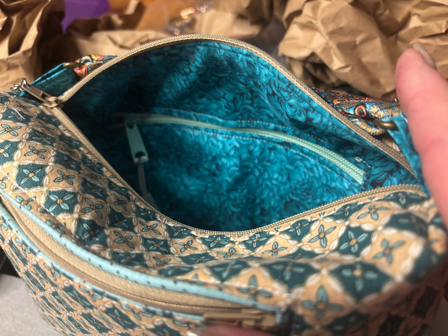 Cotton Arm Candy "Teal Floral"