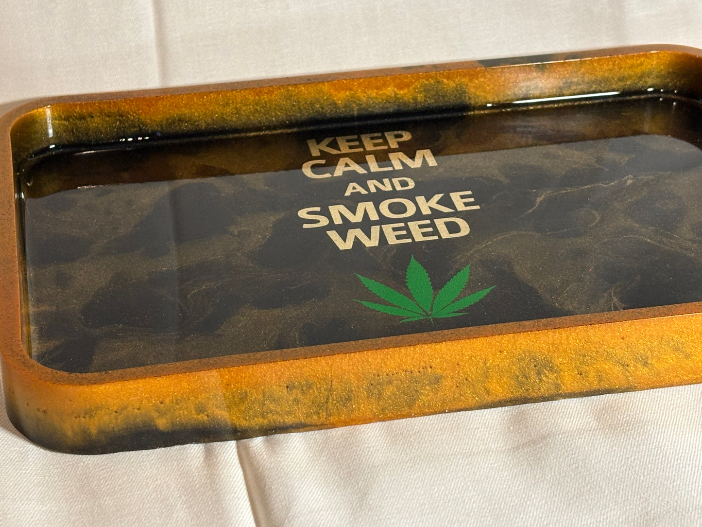 MJ Rolling Tray "Keep Calm and Smoke Weed"