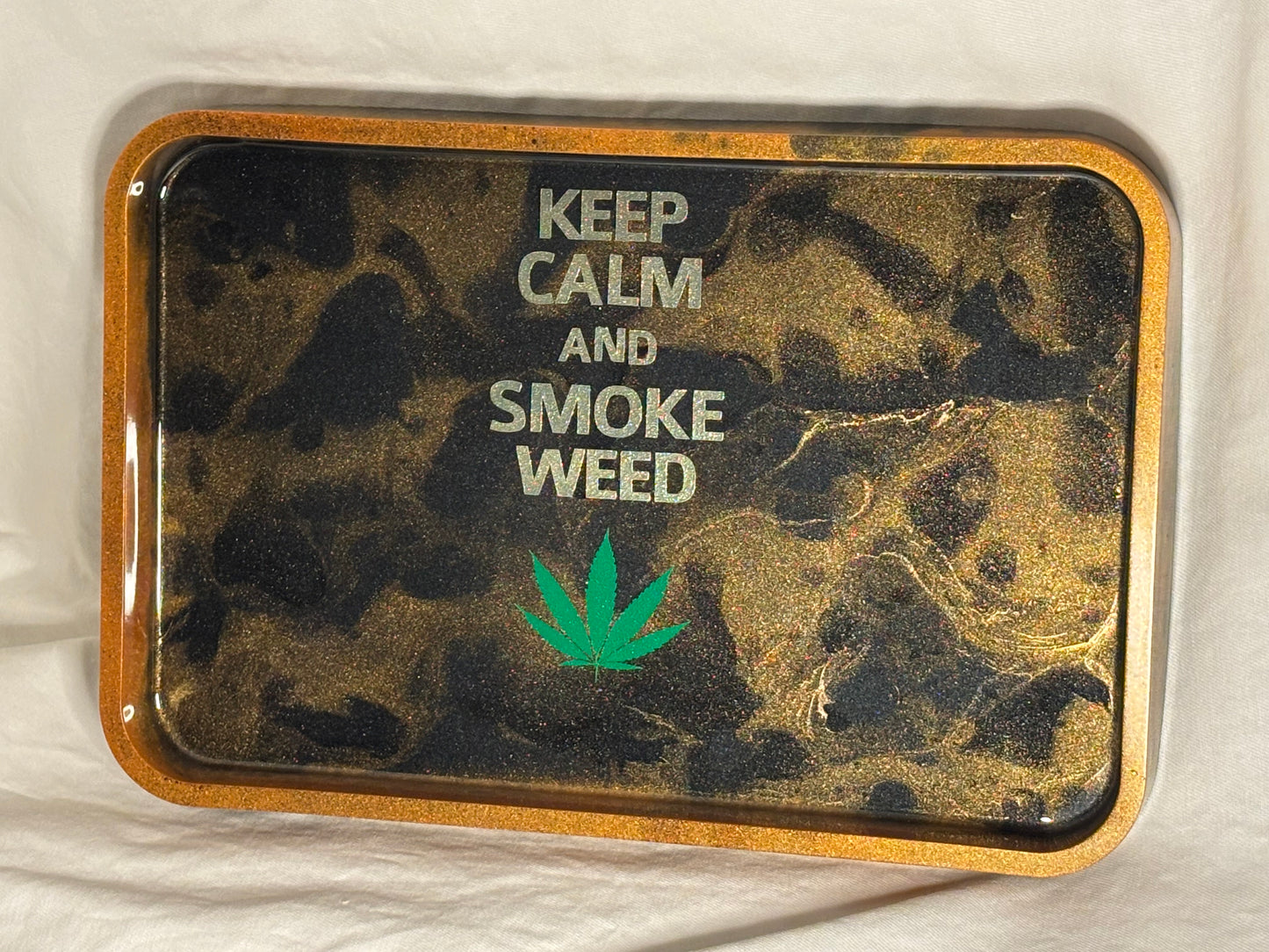 MJ Rolling Tray "Keep Calm and Smoke Weed"