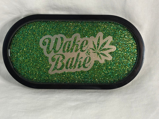 MJ Trinket Tray "Wake and Bake"
