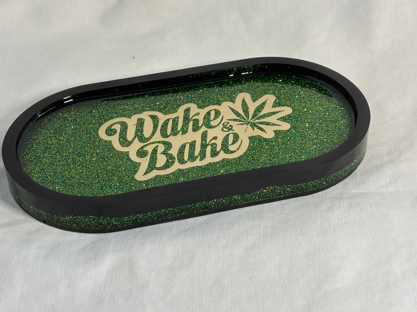 MJ Trinket Tray "Wake and Bake"