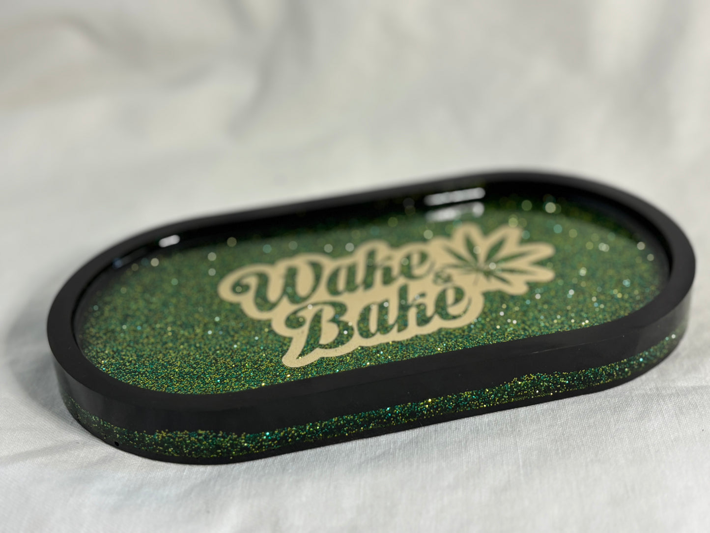 MJ Trinket Tray "Wake and Bake"