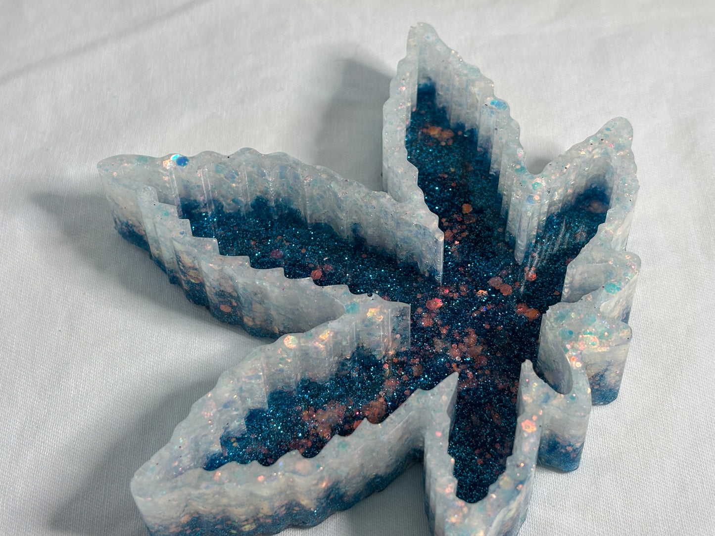 MJ Trinket Tray (turquoise/pink/white glitter)