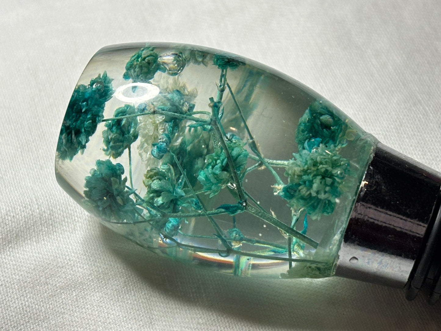 Wine Stopper Floral Teal