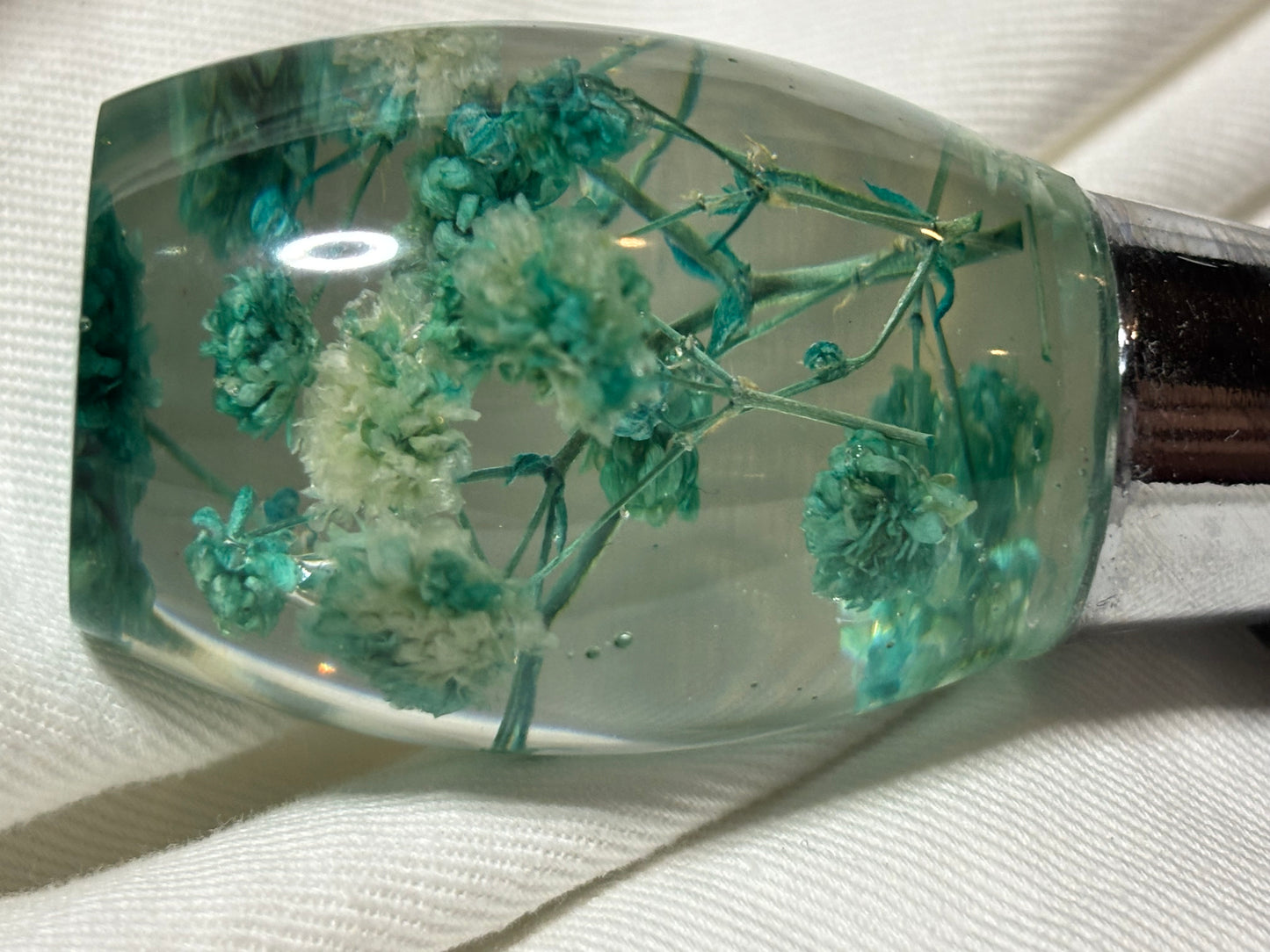 Wine Stopper Floral Teal