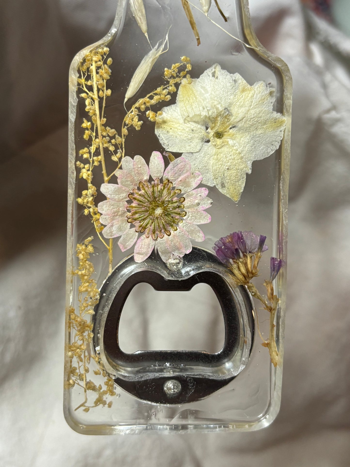 Pink Floral Bottle Opener