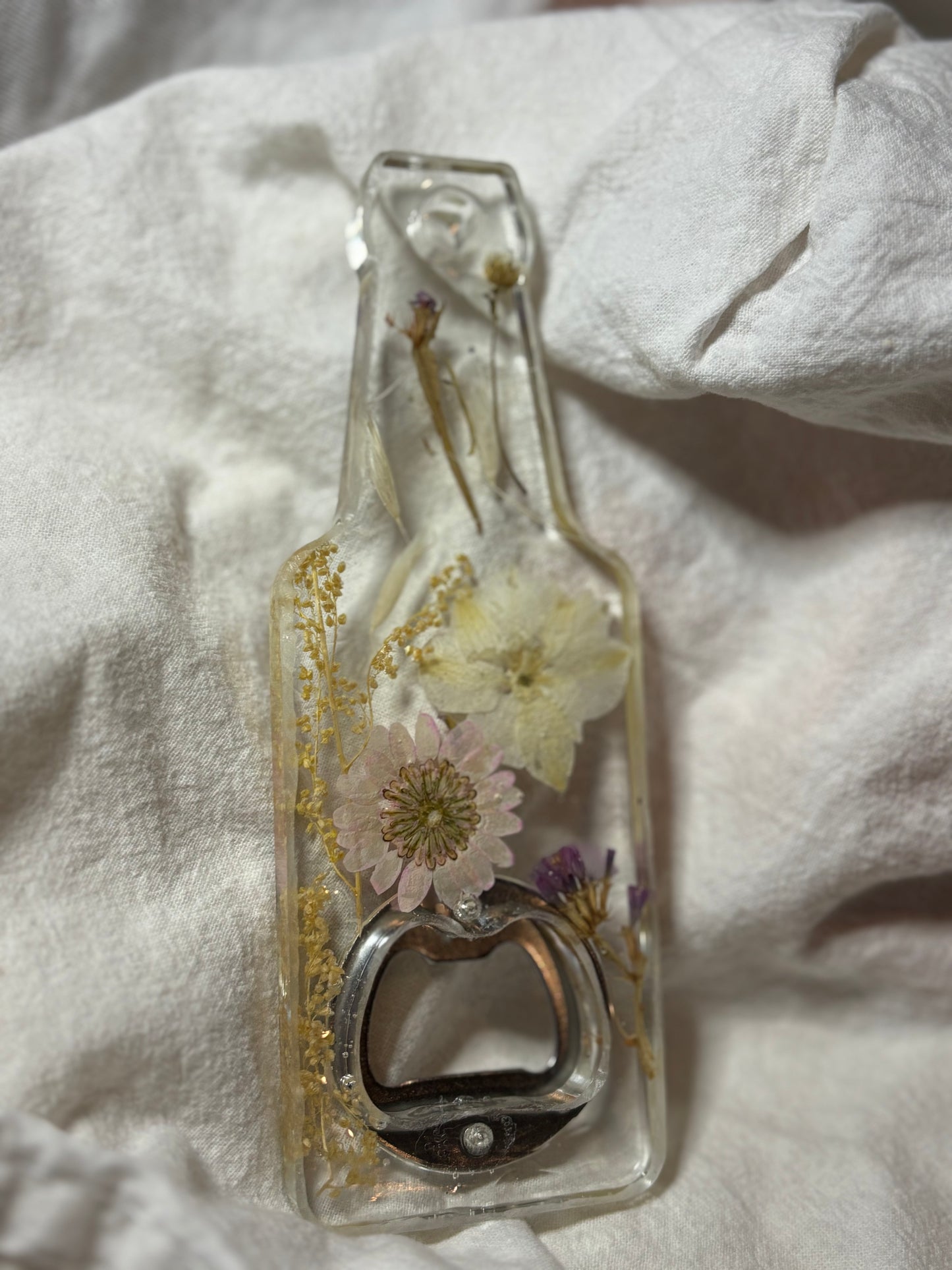 Pink Floral Bottle Opener
