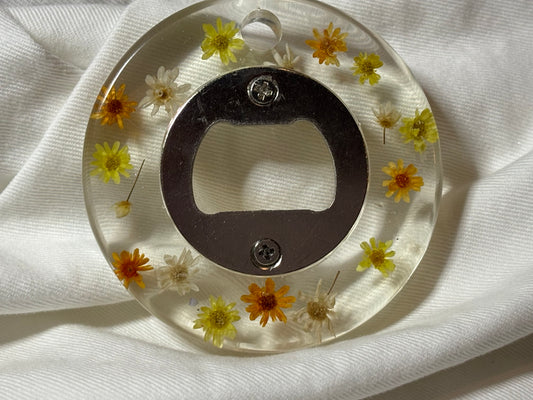 Yellow Floral Bottle Opener