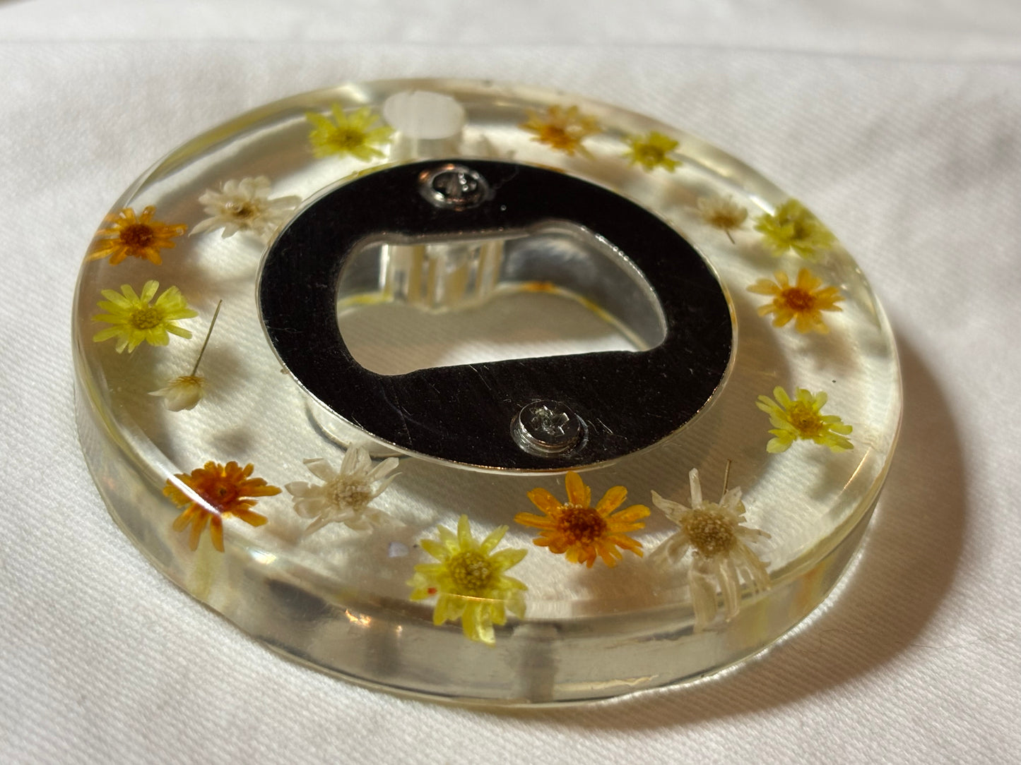 Yellow Floral Bottle Opener