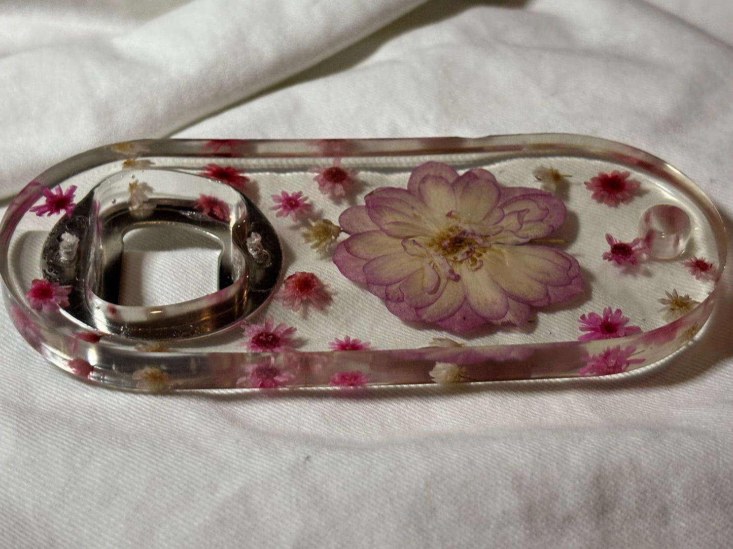 Pink Floral Bottle Opener