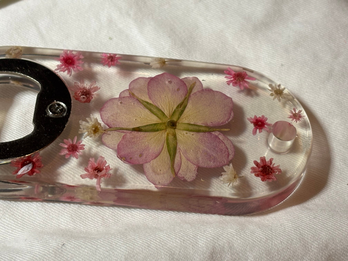 Pink Floral Bottle Opener