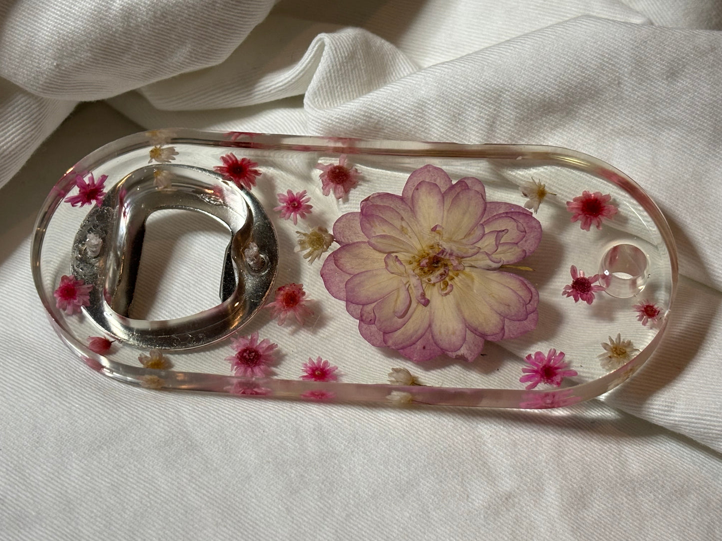 Pink Floral Bottle Opener