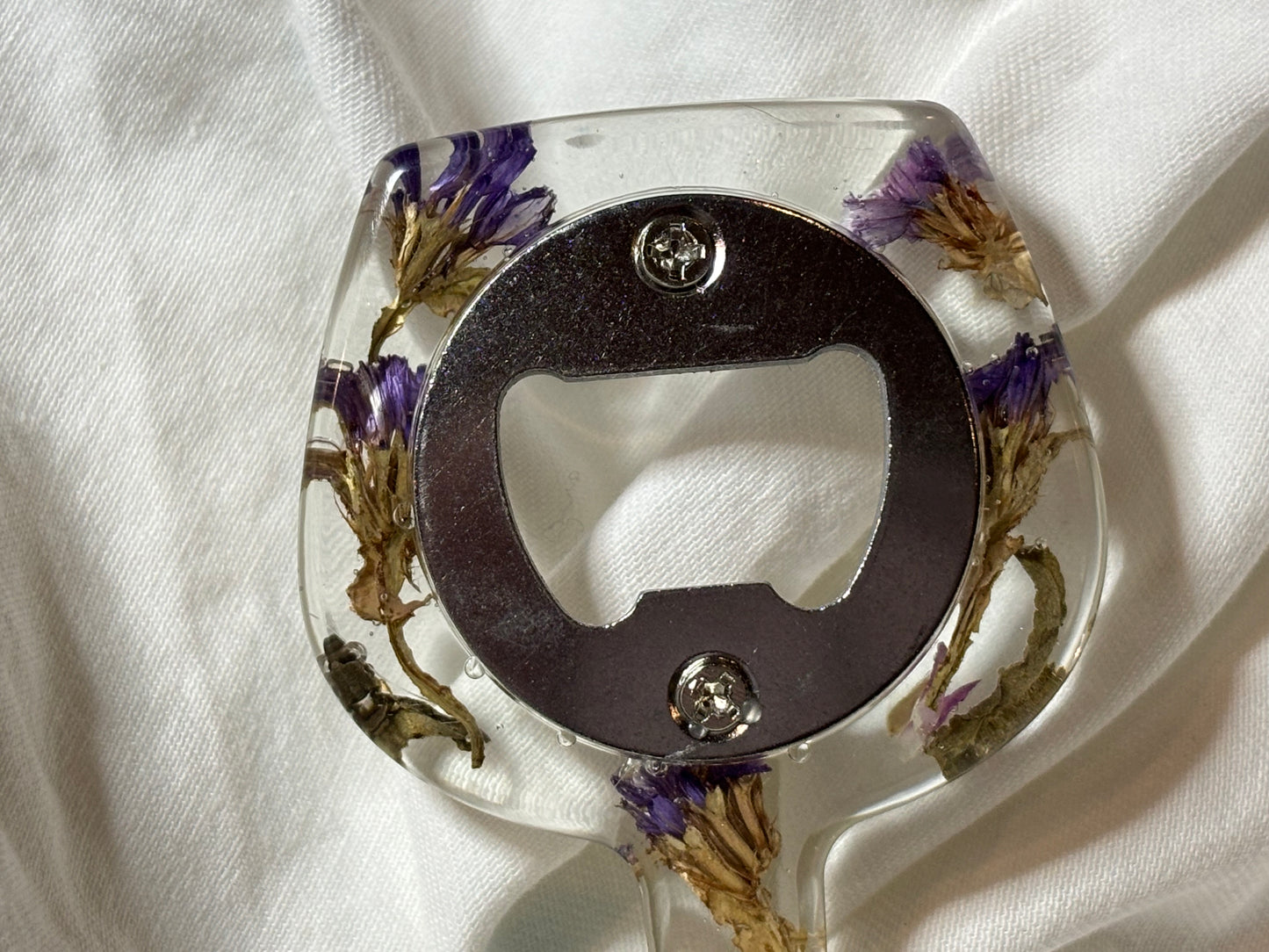 Wine Glass Purple Bottle Opener