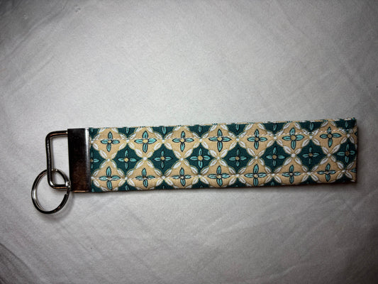 Everyday Keychain "Teal Flower Power"