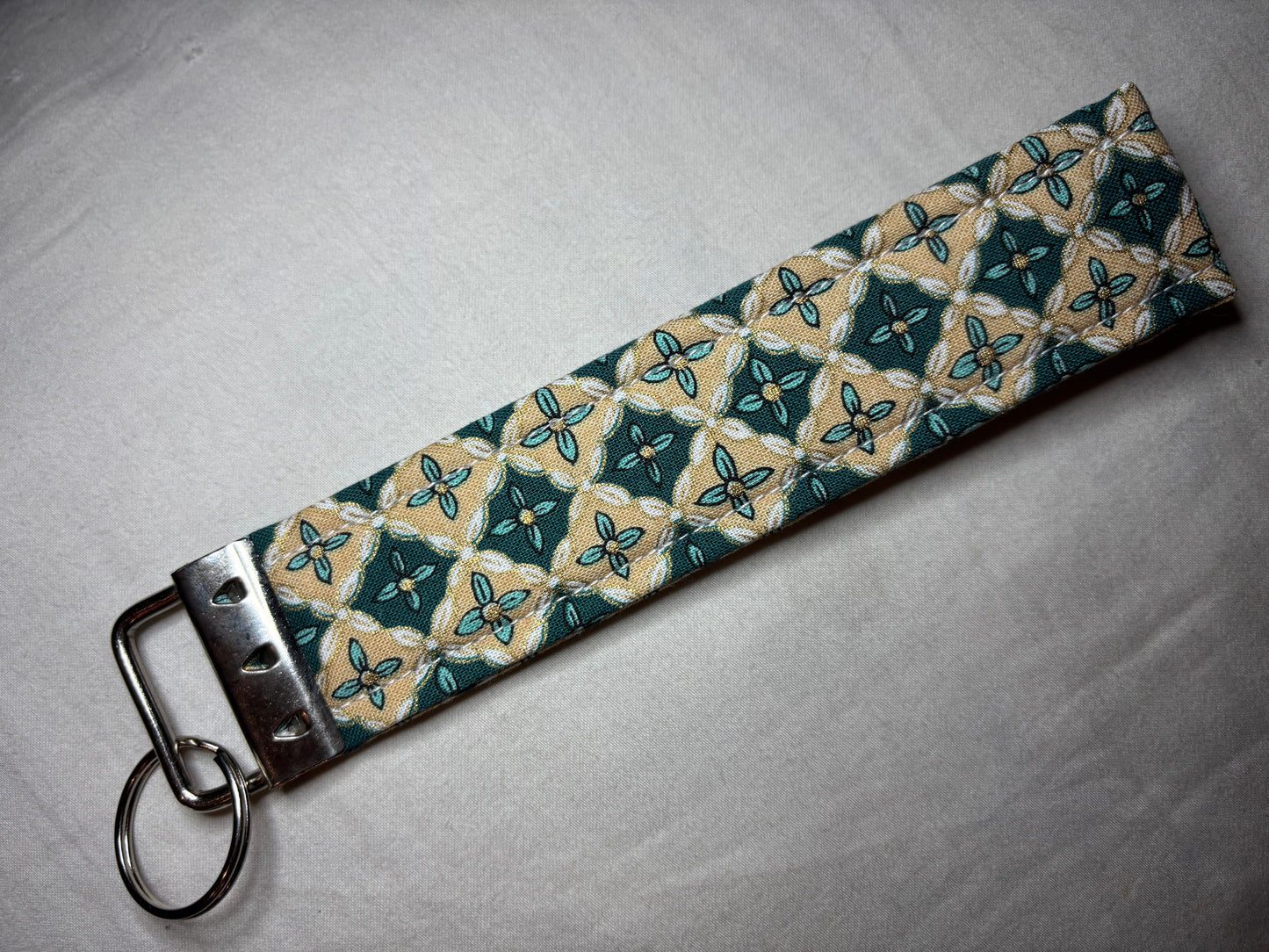 Everyday Keychain "Teal Flower Power"