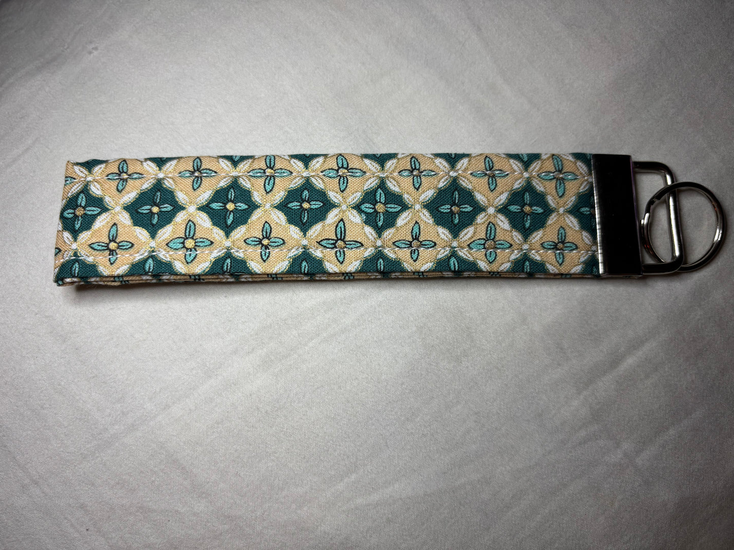 Everyday Keychain "Teal Flower Power"