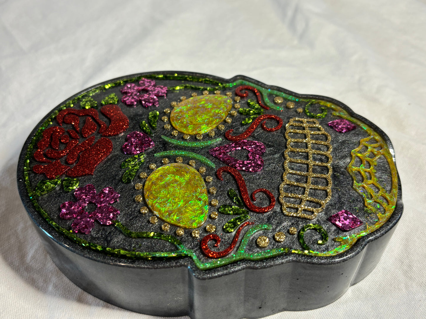 Skull Jewelry Box (charcoal)