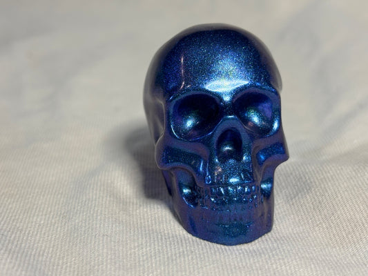 Metallic Chameleon Skulls Blue