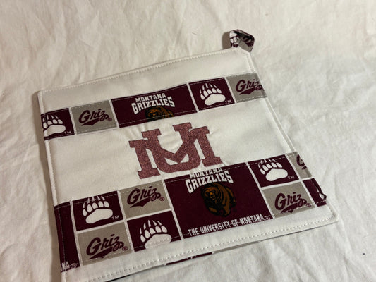 Griz Pot Holder (white with colored logo)