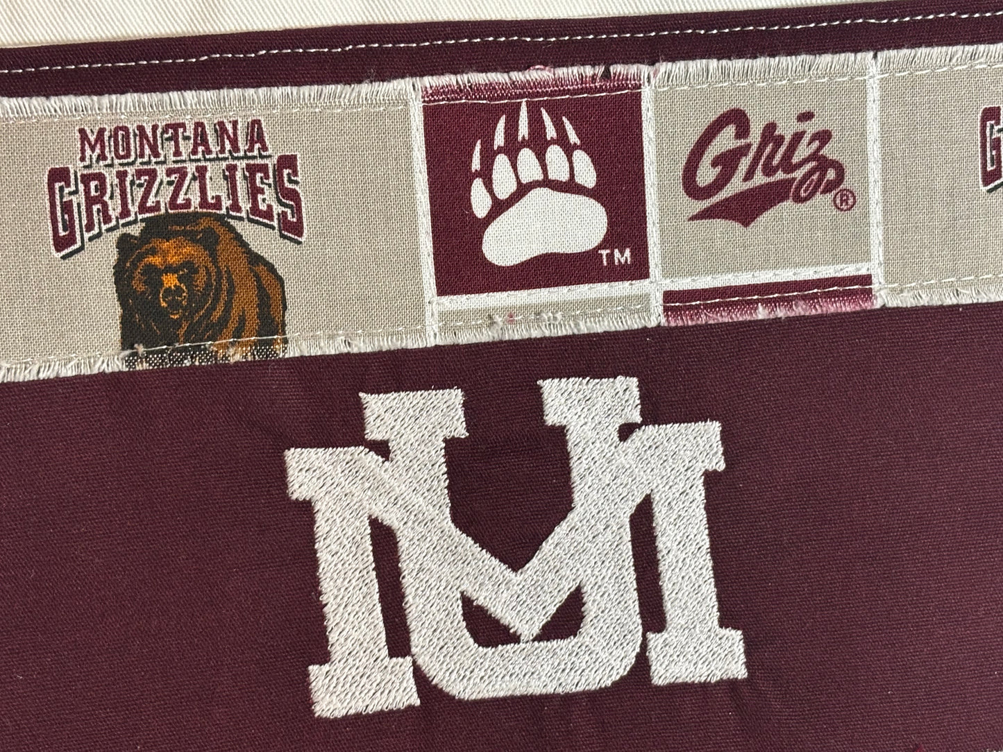 Griz Pot Holder (frayed, white logo)