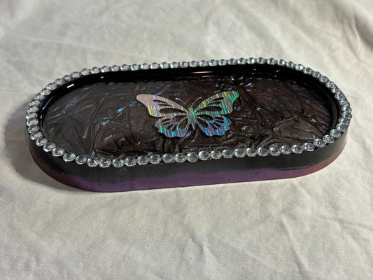 Metallic Color-Shifting Everyday Trinket Tray Butterfly